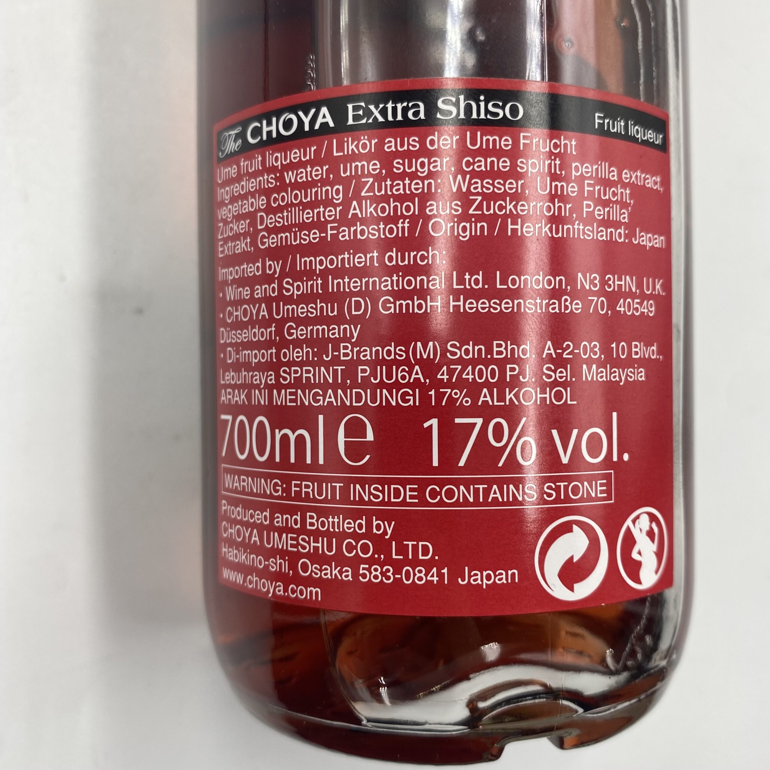 LIKIER THE CHOYA EXTRA SHISO 17% 0,7L