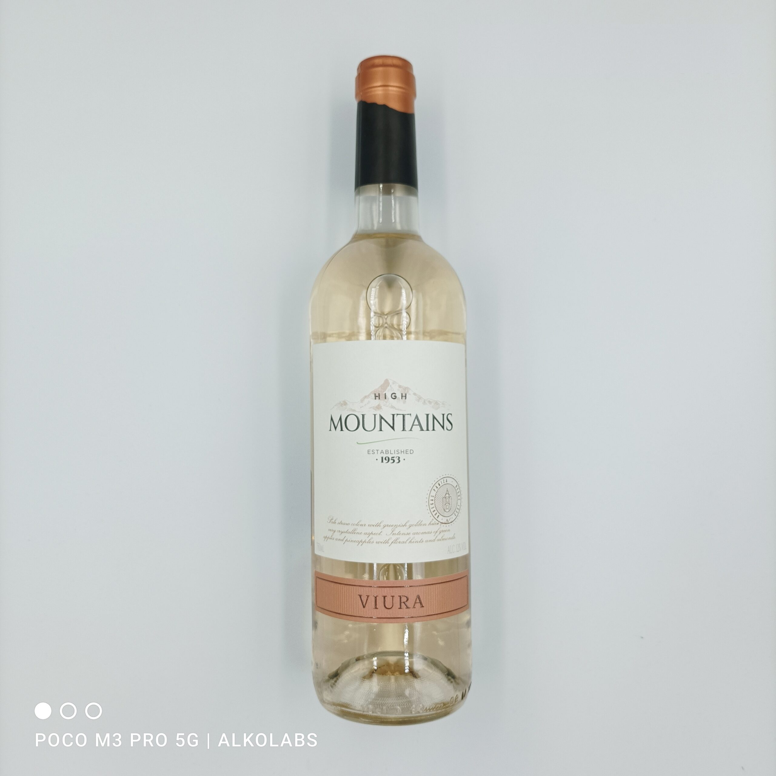 HIGH MOUNTAINS VIURA (MACABEO) - SPAIN - WHITE - SEMIDRY 12% 0,75L