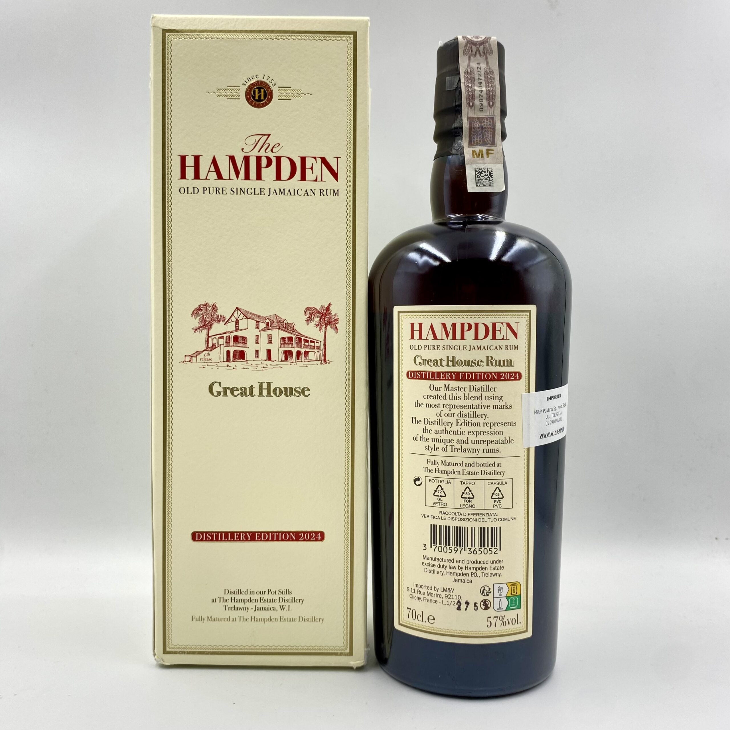 HAMPDEN GREAT HOUSE EDITION 2024 JAMAICAN RUM 57% 0,7L