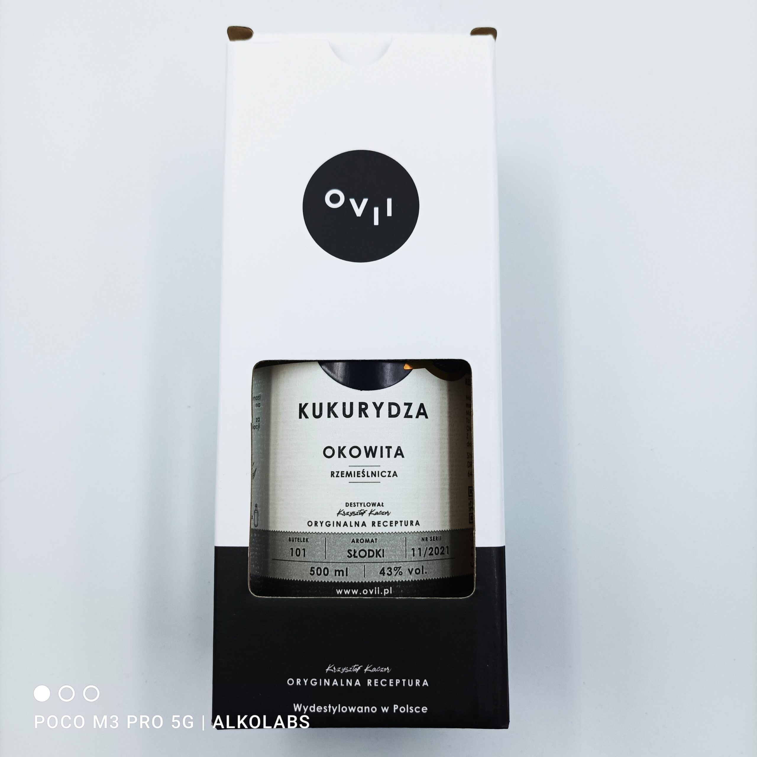 OVII OKOWITA Z KUKURYDZY 43% 0,5 L