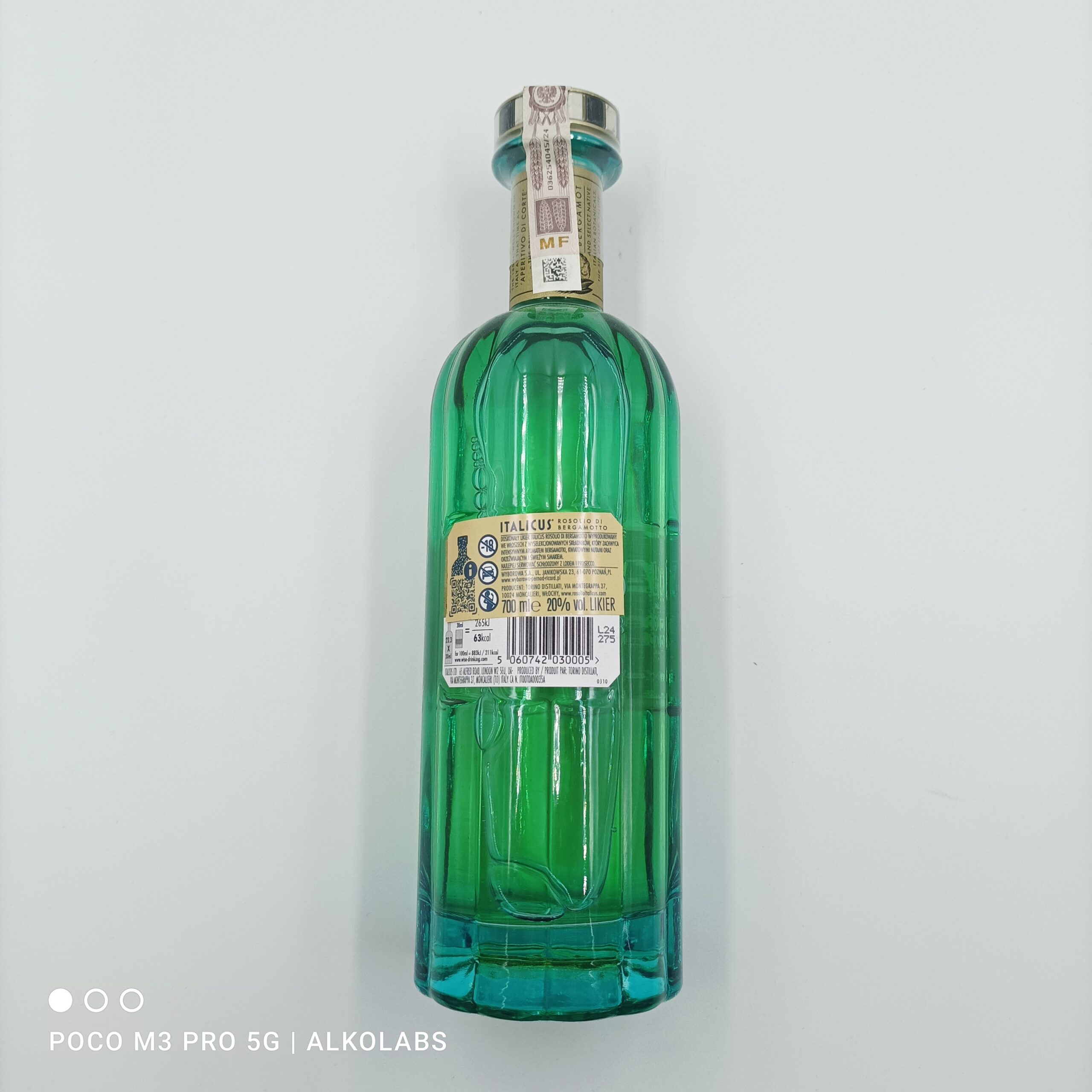 ITALICUS ROSOLIO DI BERGAMOTTO 20% 0,7L