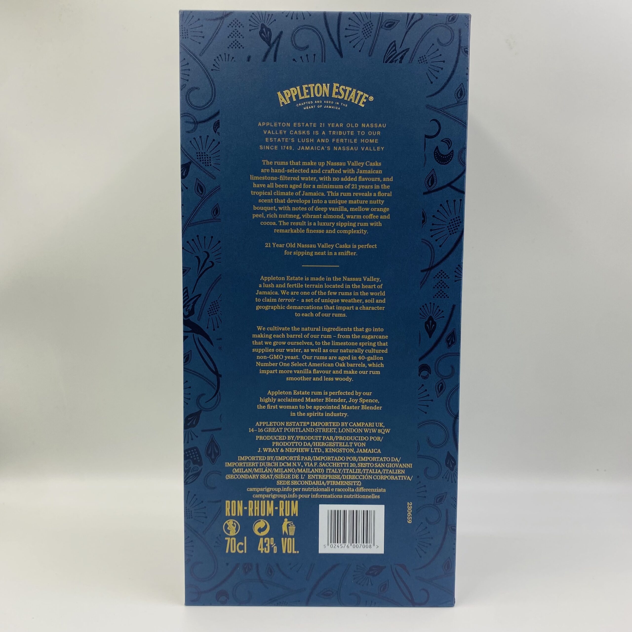 APPLETON ESTATE 21YO NASSAU VALLEY CASKS 40% 0,7 L