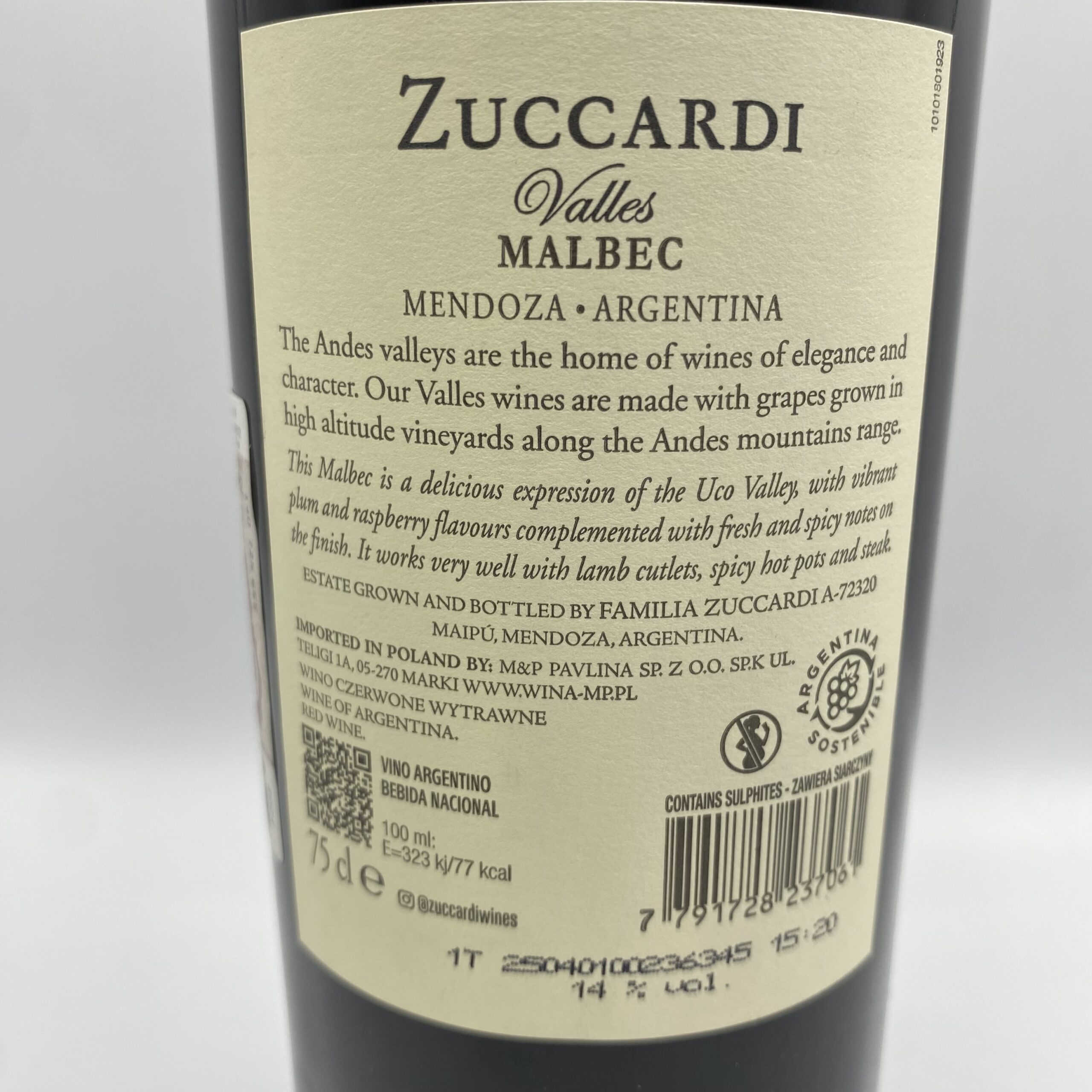 ZUCCARDI VALLES MALBEC 2024 -ARGENTINA- RED-DRY- 14% 0,75L