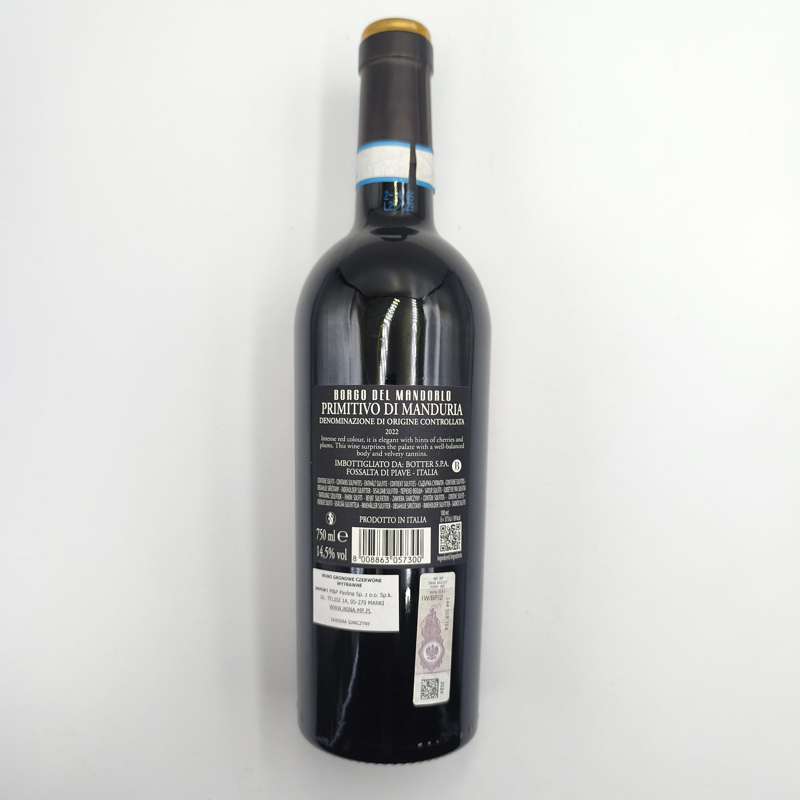 BORGO DEL MANDORLO PRIMITIV DI MANDURIA 2022 14,5% 0,7L