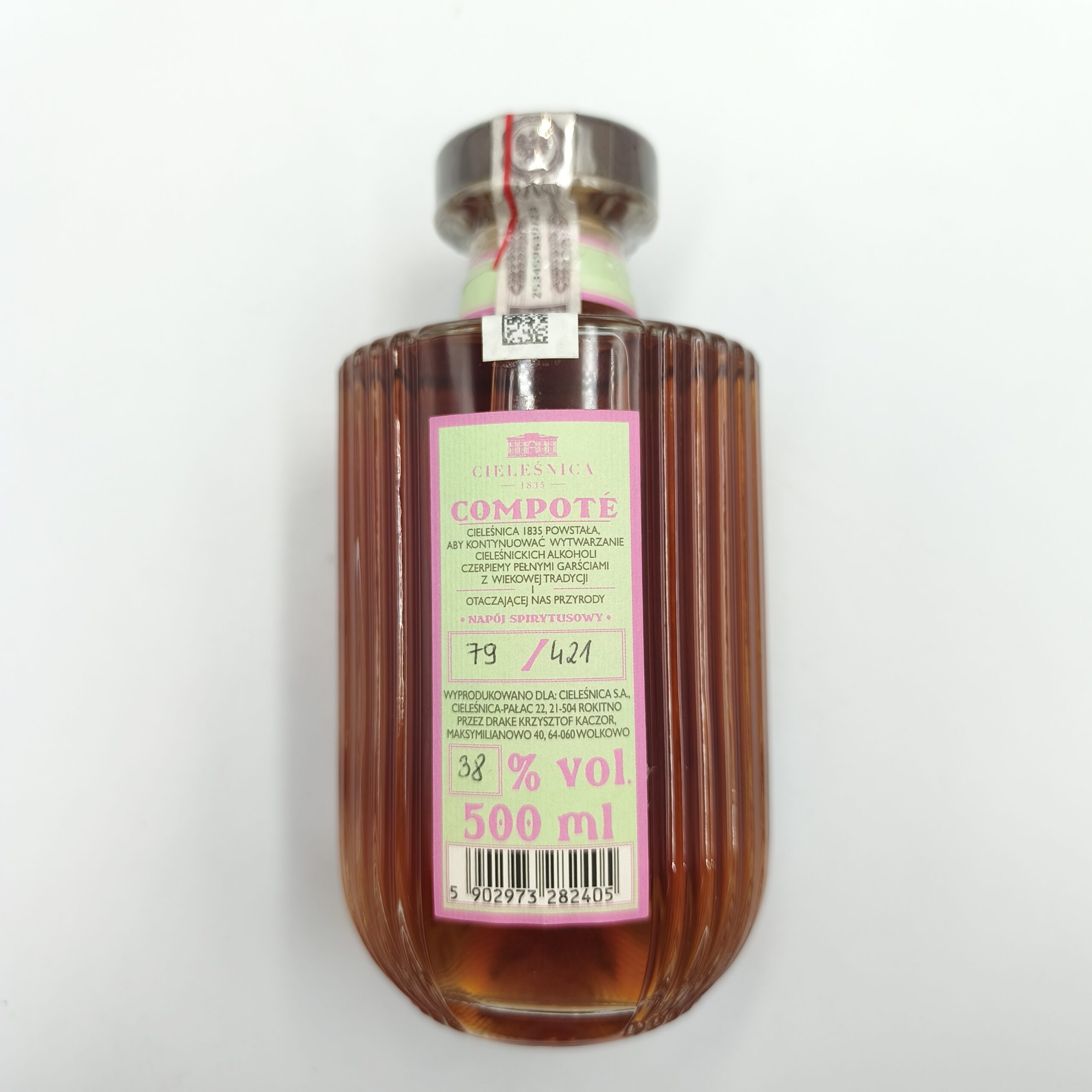 CIELEŚNICA COMPOTE PINK GIN 38% 0,5L