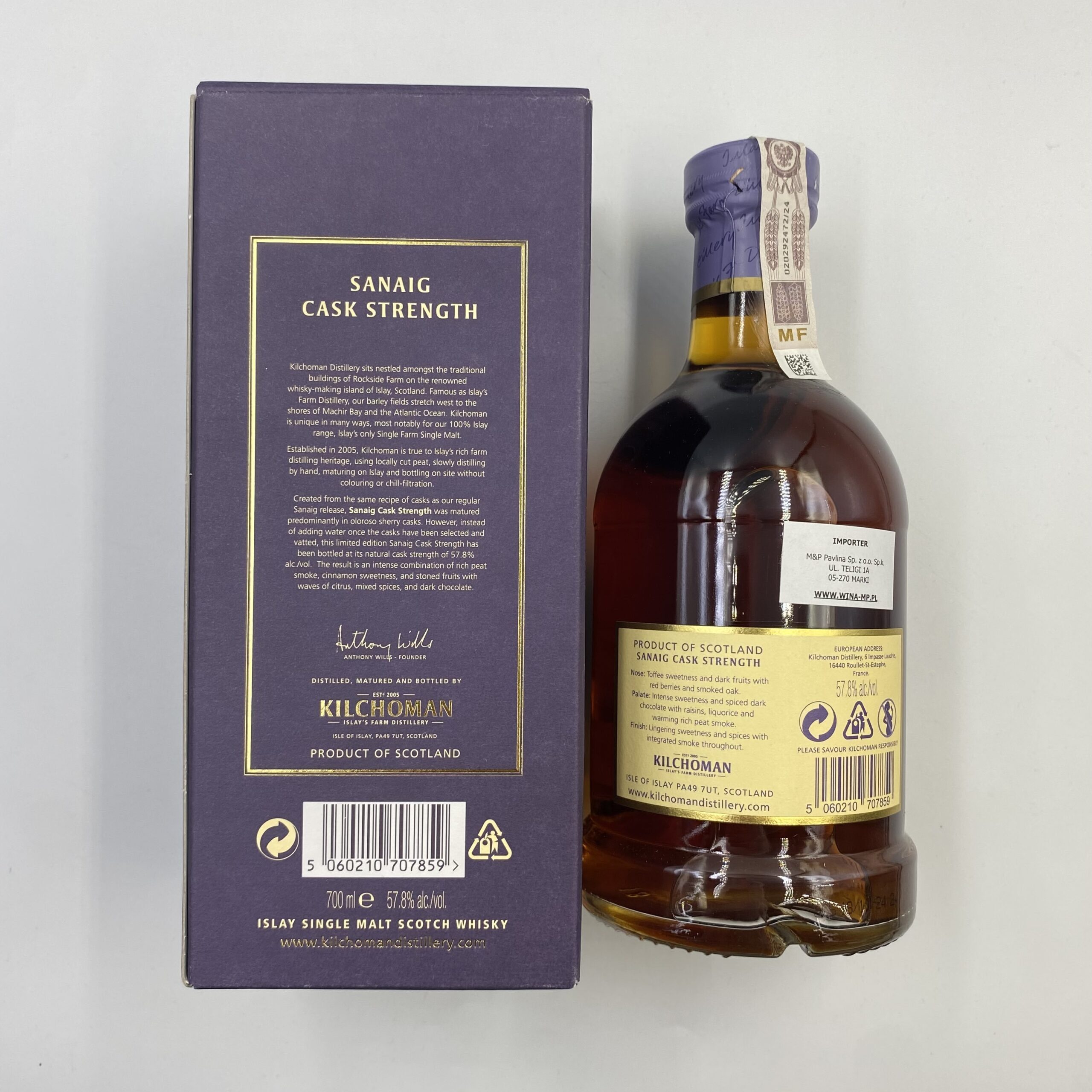 KILCHOMAN SINGLE MALT SANAIG CASK STRENGTH EDITION 2024 57,8% 0,7 L