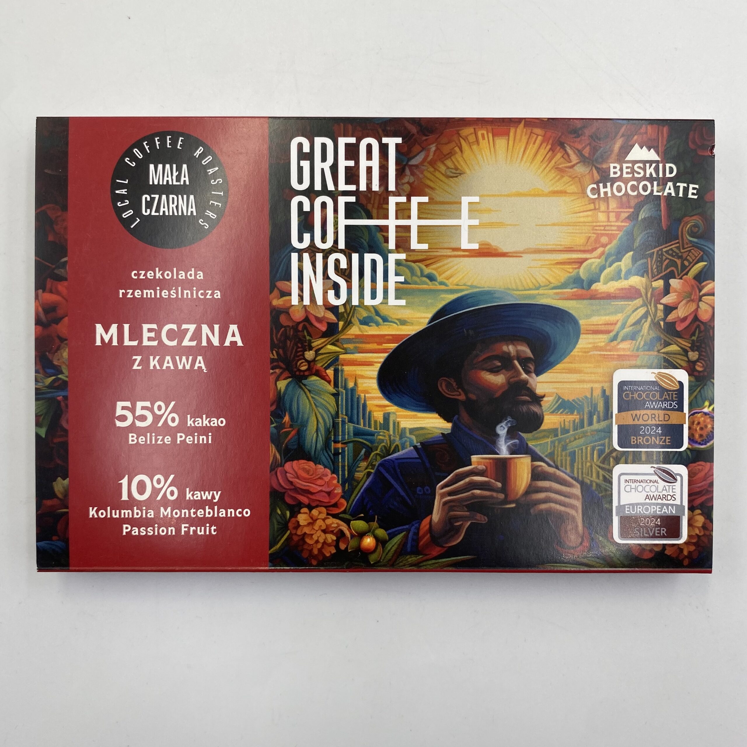 BESKID CHOCOLATE BELIZE PEINI Z KAWĄ 55% MLECZNA 70G