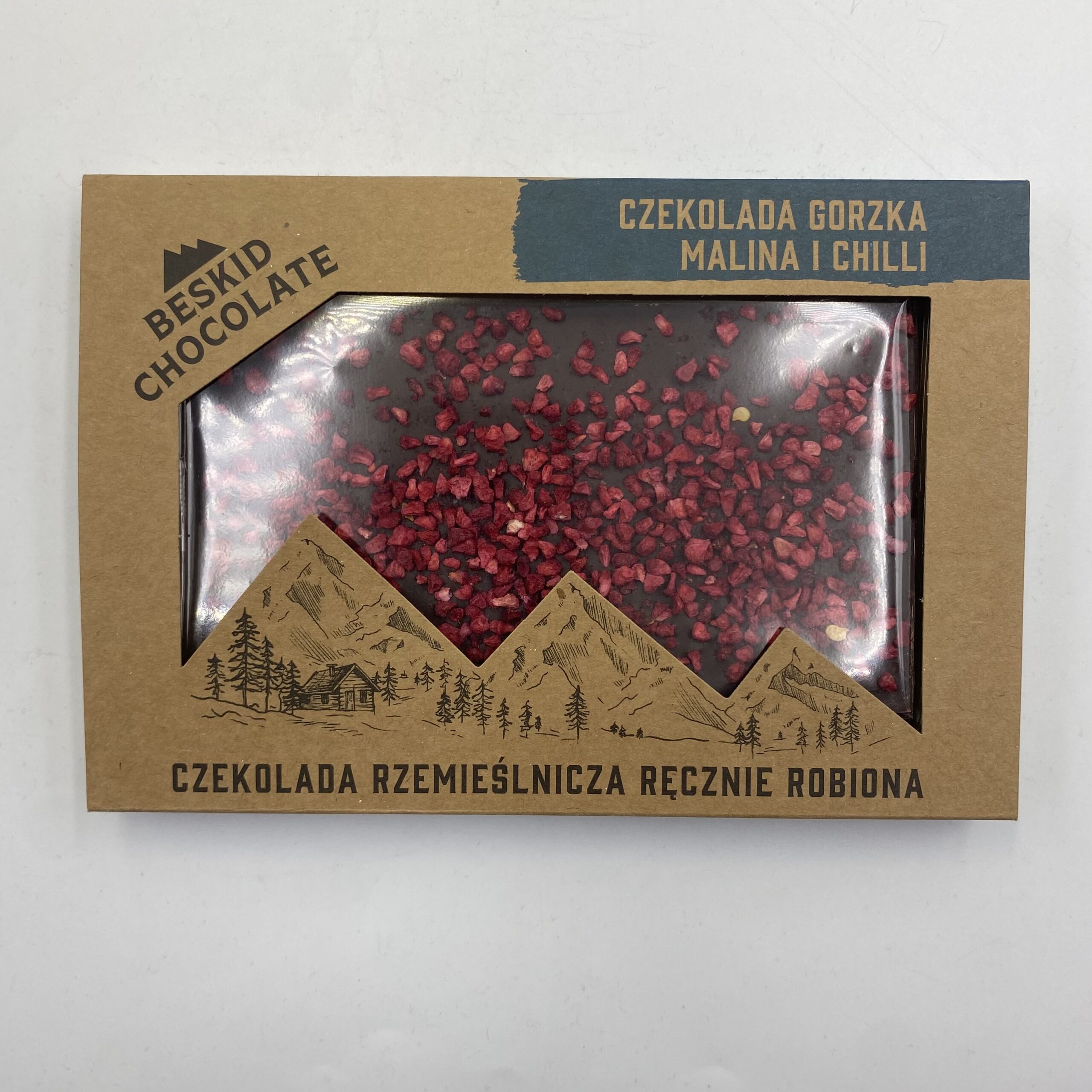 BESKID CHOCOLATE CZEKOLADA GORZKA MALINA I CHILLI 70 G