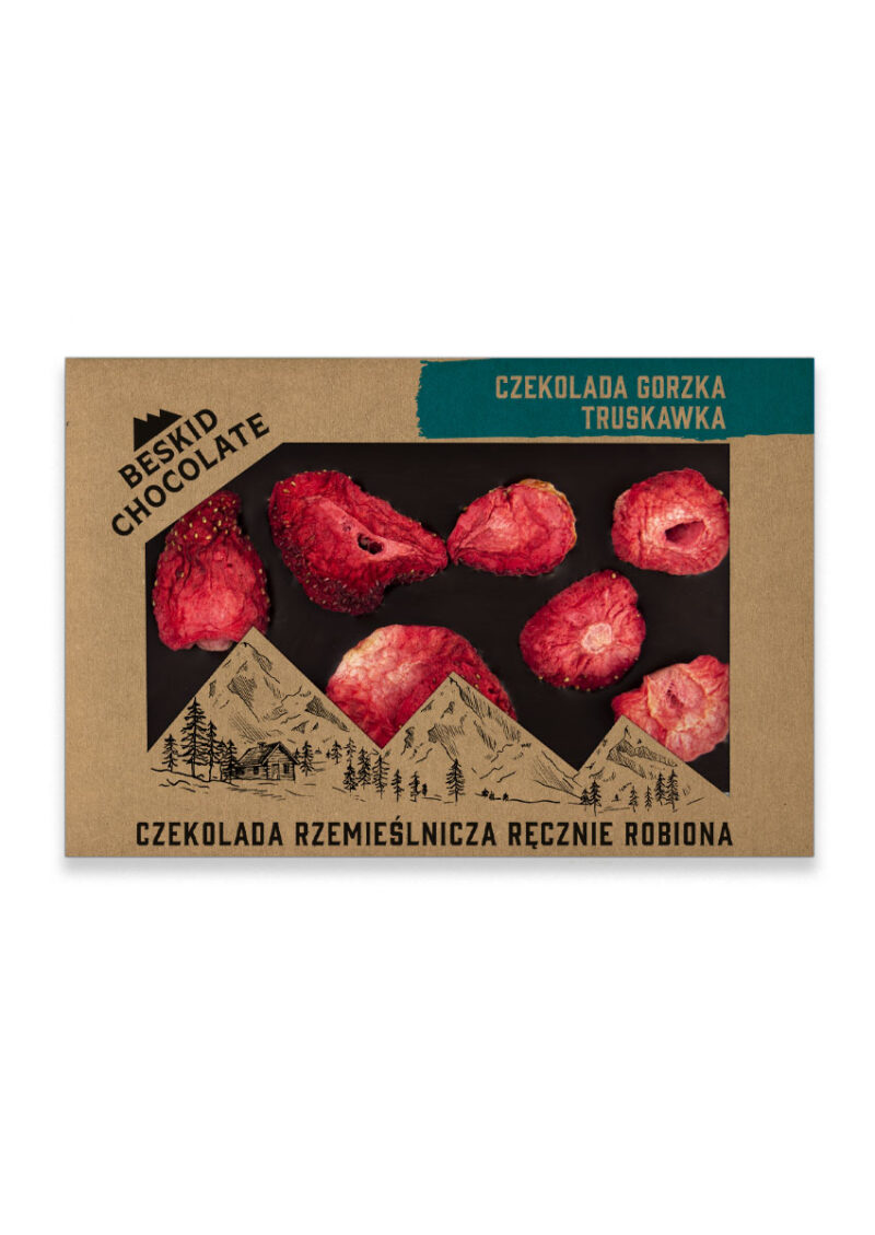 BESKID CHOCOLATE CZEKOLADA GORZKA Z TRUSKAWKĄ 70 G