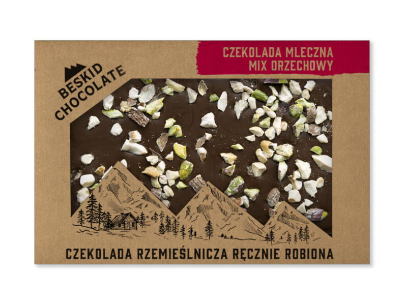 BESKID CHOCOLATE CZEKOLADA MLECZNA MIX ORZECHOWY 70 G