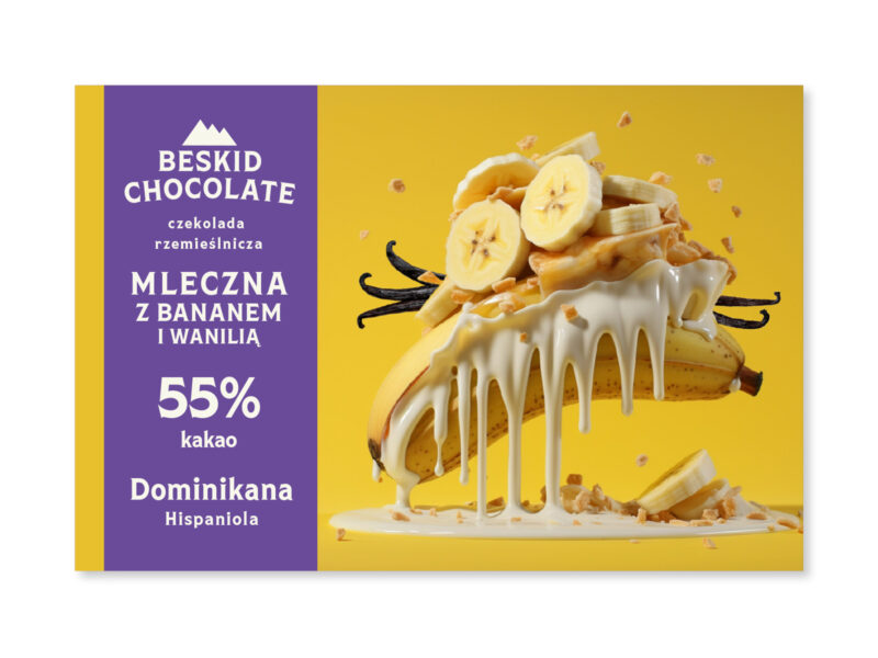 BESKID CHOCOLATE DOMINIKANA Z BANANEM I WANILIĄ 55% MLECZNA 70G