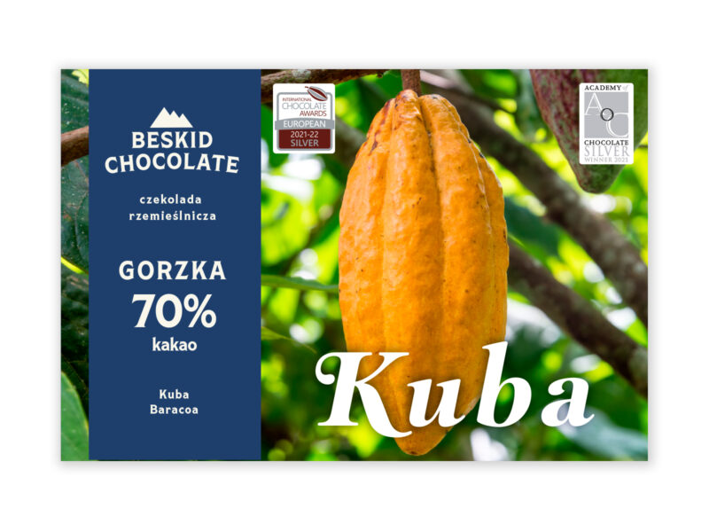 BESKID CHOCOLATE KUBA BARACOA GORZKA 70% 70G