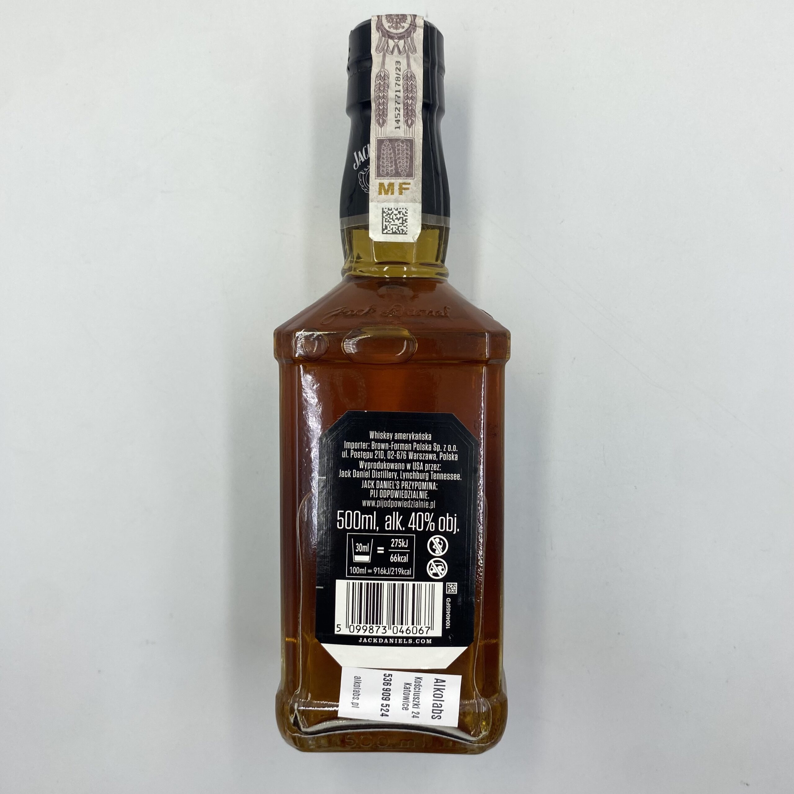 JACK DANIELS 40% 0,5 L