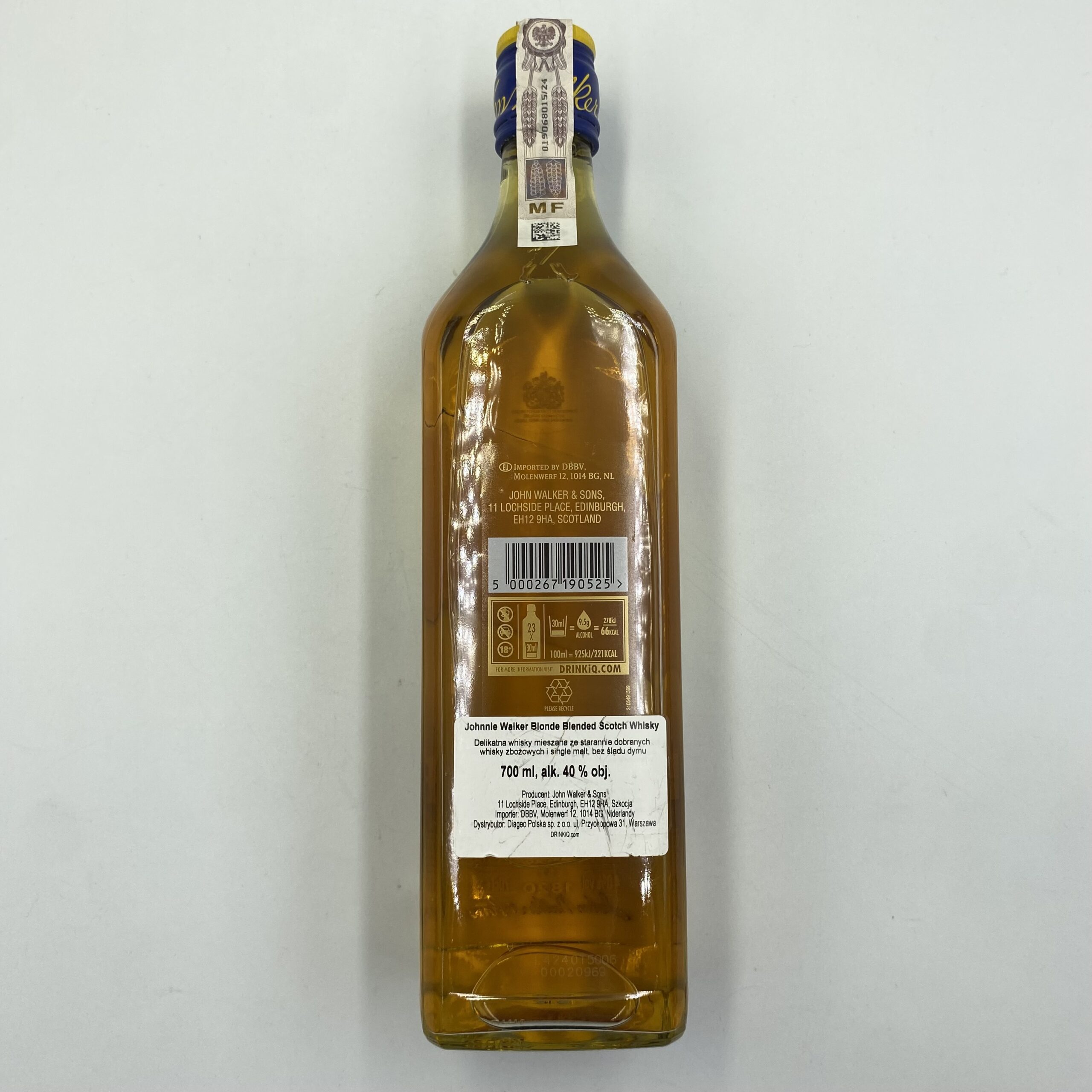 JOHNNIE WALKER BLONDE 40% 0,7 L